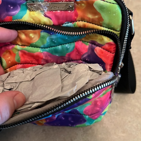 NWT BETSEY JOHNSON QUILTED GUMMY BEAR CROSSBODY PURSE - Multi Colored - Picture 7 of 9